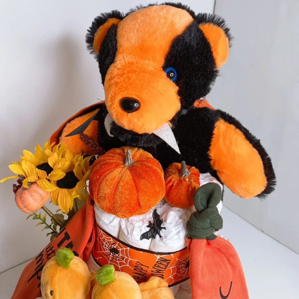 Halloween Diaper Cake, Halloween Baby Gift